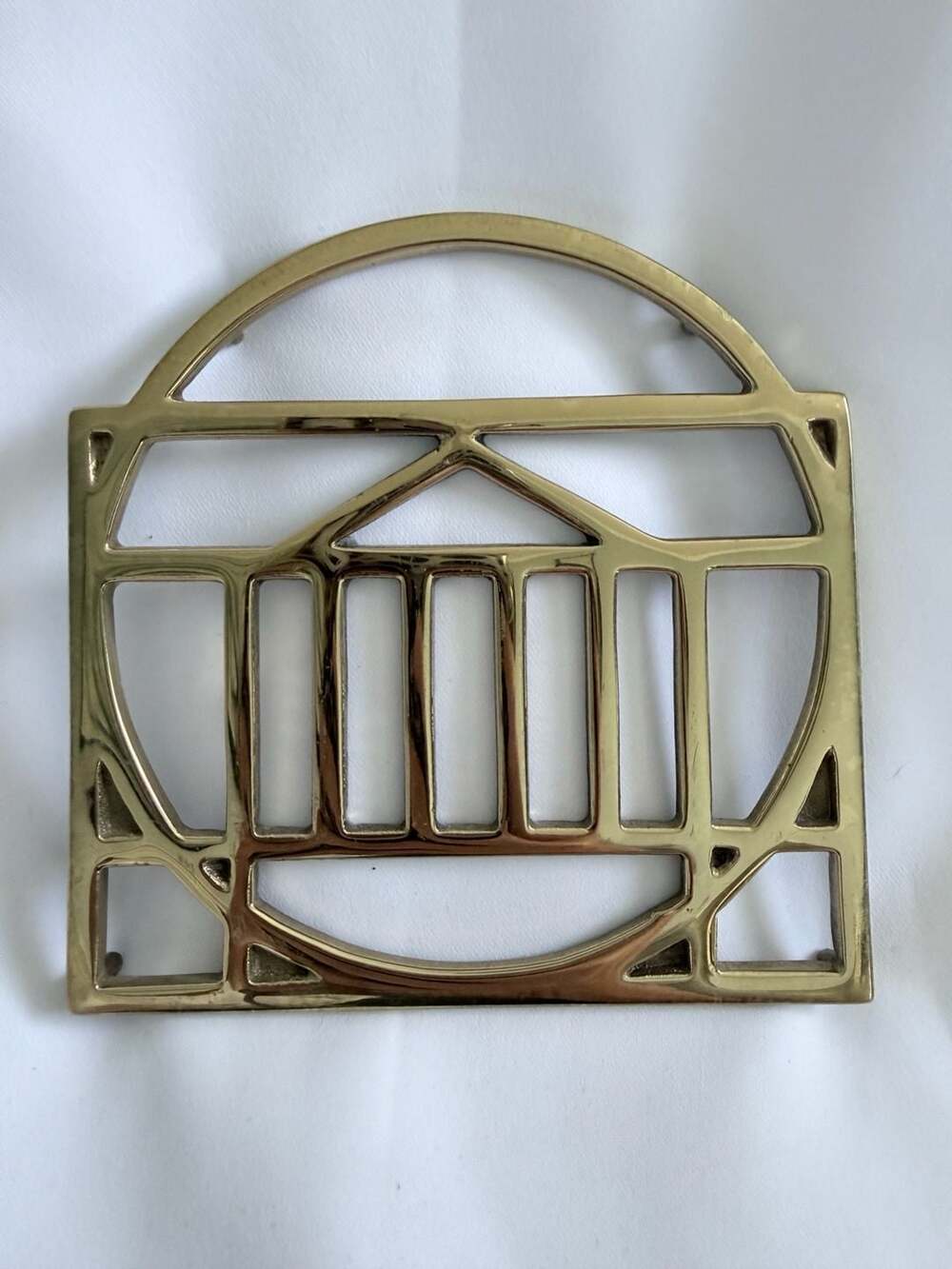Vintage 1985 The Jefferson Rotunda Solid Brass Trivet